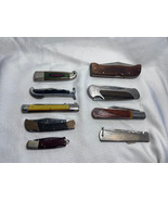 Mixed Brand Style Single Blade Folding Pocket Knife Lot Of 9 Made In Japan - £103.57 GBP