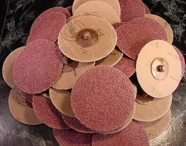 50pc 3 &quot; ROLL LOCK SANDING DISC 36 GRIT Made in USA Heavy Duty sand inch - £23.52 GBP