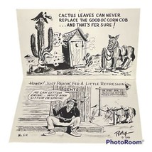 2 Vintage Comic Postcard Lot BOB PETLEY Cowboy Cartoonist #5a #6 - £4.70 GBP