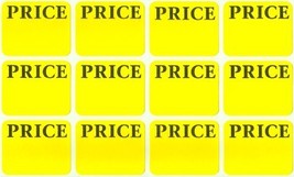 300 PRICE LABELS ReMoVaBLE Adhesive Yellow Price Tag STICKERs Label AVER... - $22.51
