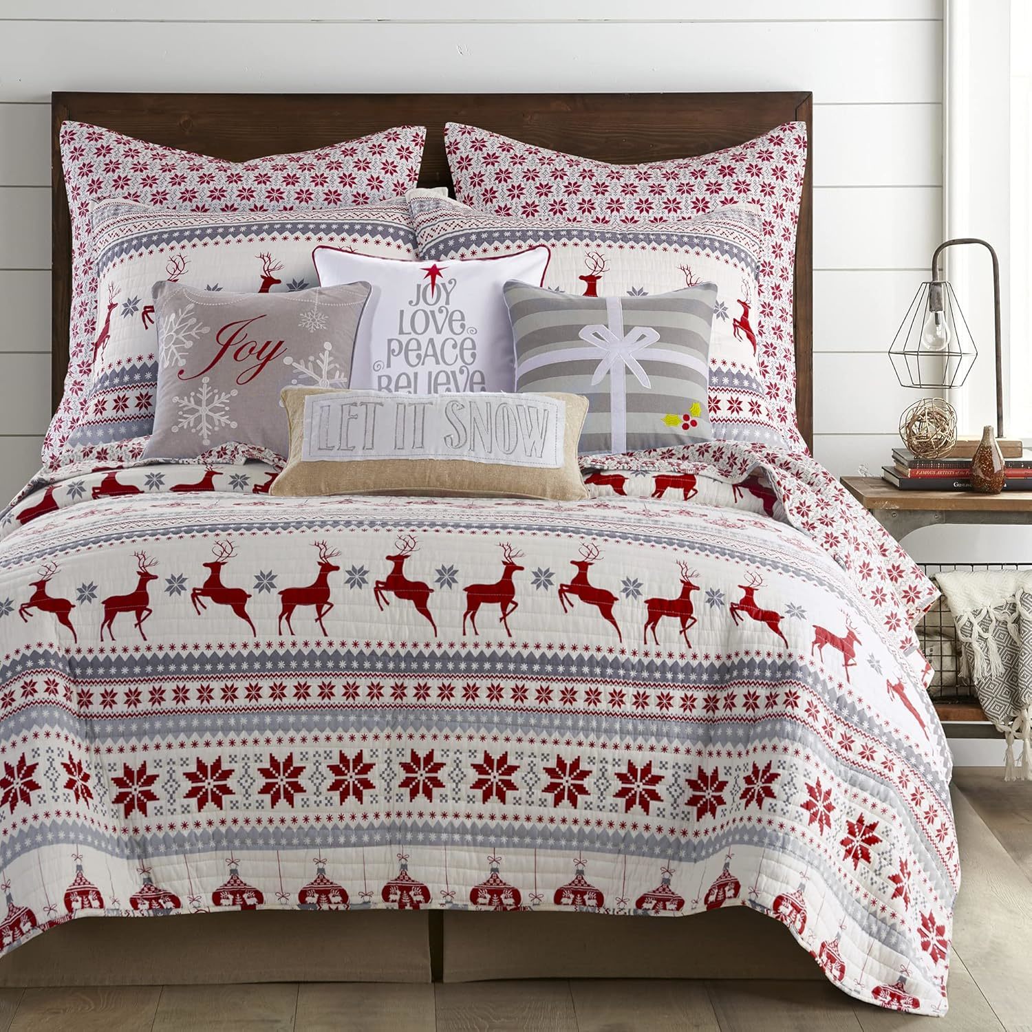 Home - Silent Night Quilt Set - King Quilt (106X92In.) + Two King Pillow Shams (