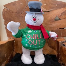 Gemmy 2021 Frosty The Snowman Chill Out Scarf Christmas Door Greeter 24&quot; Tall - £29.11 GBP