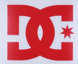 One Authentic Red DC Shoes Logo Decal 4&quot; Snowboard Skateboard TRANSFER S... - $8.34 CAD
