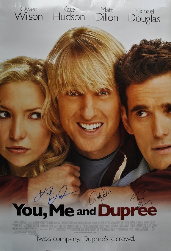 YOU, ME And DUPREE Signed Movie Poster x3 - Owen Wilson, Kate Hudson 27&quot;... - $489.00