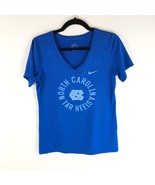 Nike Womens Dri-Fit T-Shirt UNC Carolina Tar Heels V-Neck Short Sleeve B... - £7.61 GBP