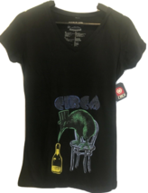 Women’s Juniors V neck Circa Kiwi bird animal print T-Shirt top Size Medium - £9.46 GBP
