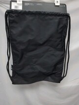 Alpha Adapt Gym Sack Fabric Backpack Hobo Black / White Zip Pocket image 3