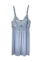 Soma Blue Lace Short Chemise Nightgown Size Small Light Support Corset Back - £19.76 GBP