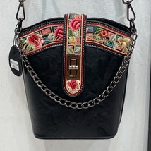 Luxury Embroidery Crossbody Leather Bags For Women Messenger Shoulder Bag New La - £72.09 GBP