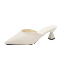 Elegant Ladies Prom Temperament High Heels 5CM Slip on Sandals 2021 Fashion Soli - £23.04 GBP