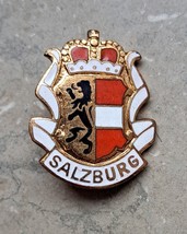 Vintage Salzburg Coat of Arms Pin Badge Circa 1955 - Enamel, Collector&#39;s... - $22.50