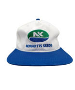 Novartis Seeds Agriculture Vintage White Denim Trucker Hat Cap Adjust Sn... - $11.39