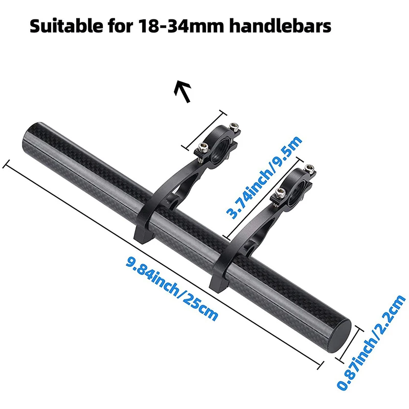 25cm Bicycle Handlebar Extended cket Bike Mount Bar Computer Holder Support Rack - $118.81