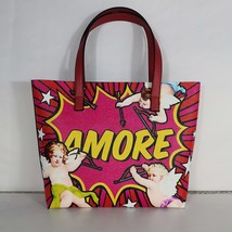 Italy Print Travel Shoulder Bag Floral Textured-Leather Shopper Tote lar... - $88.26