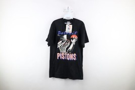 Deadstock Vtg 90s Mens Large Spell Out Detroit Pistons Basketball T-Shirt USA - £60.51 GBP