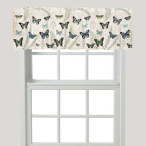 Laural Home Elegant Butterfly Window Valance Cream Color Background 18 x 60-inch - £18.21 GBP