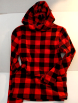 Cat And Jack Red Gingham Super Soft Boys Hoodie 12/14 - $6.93