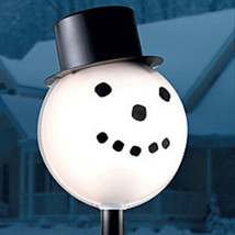 Snowman Head Christmas Outdoor Light lightpost / Lamppost Cover Shade - £125.12 GBP