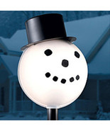 Snowman Head Christmas Outdoor Light lightpost / Lamppost Cover Shade - £128.27 GBP