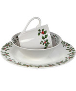 Elegant Christmas Holiday Holly N Berry  16 Piece Bundle Dinnerware Set ... - £140.36 GBP