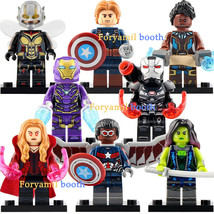 8pcs/set Marvel Endgame Steve Rogers Gamora Falcon Scarlet Witch Minifigure - £13.54 GBP