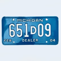 2004 United States Michigan Base Dealer License Plate 651D09 - £13.13 GBP