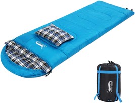 Desert &amp; Fox Cotton Flannel Sleeping Bags With Pillow, 4 Season Warm, Tr... - £41.55 GBP