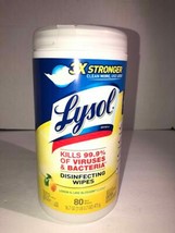 Lysol Wipes 1ea 80ct-Kills 99.9% Of Viruses &amp; Bacteria-Brand New SHIPS N 24 HRS - £5.44 GBP