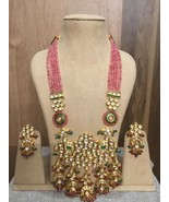 VeroniQ Trends-Indian Raani Haar Kundan Necklace Set in Multilayer Ruby ... - $173.42 CAD