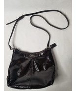 Vintage Y2K Coach &quot;Ashley&quot; Dark Brown Patent Leather Crossbody Swingpack... - £20.33 GBP
