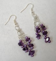 Earrings purple bead  1    3 thumb200
