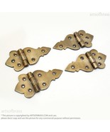 3.62&quot; 4 pcs Vintage VICTORIAN Strap Escutcheon Solid Brass Hinges Door H... - $32.00