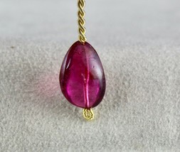 Natural Pink Tourmaline Rubellite Bead Hanging 11.32 Cts Gemstone Pendant Design - £235.85 GBP