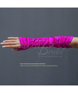 4-Way Stretch Matte Finish Satin/Shiny Stretch Satin Gathered Fingerless... - $456.75 MXN