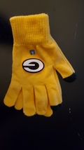 Green Bay Packers 1/7/2024 SGA Yellow Knit Gloves NFL NEW - £4.71 GBP