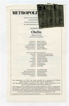 2 Otello Ticket Stubs Metropolitan Opera 1979 Placido Domingo Sherrill Milnes - £17.20 GBP
