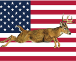 USA Deer Jumping Buck 3&#39;X5&#39; Flag ROUGH TEX® 100D - £15.18 GBP