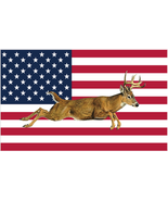 USA Deer Jumping Buck 3&#39;X5&#39; Flag ROUGH TEX® 100D - £15.09 GBP