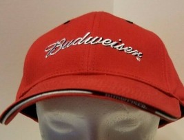 NEW NOS Vtg Baseball Trucker Cap Hat BUDWEISER The Game RED Anheuser Busch - £5.34 GBP