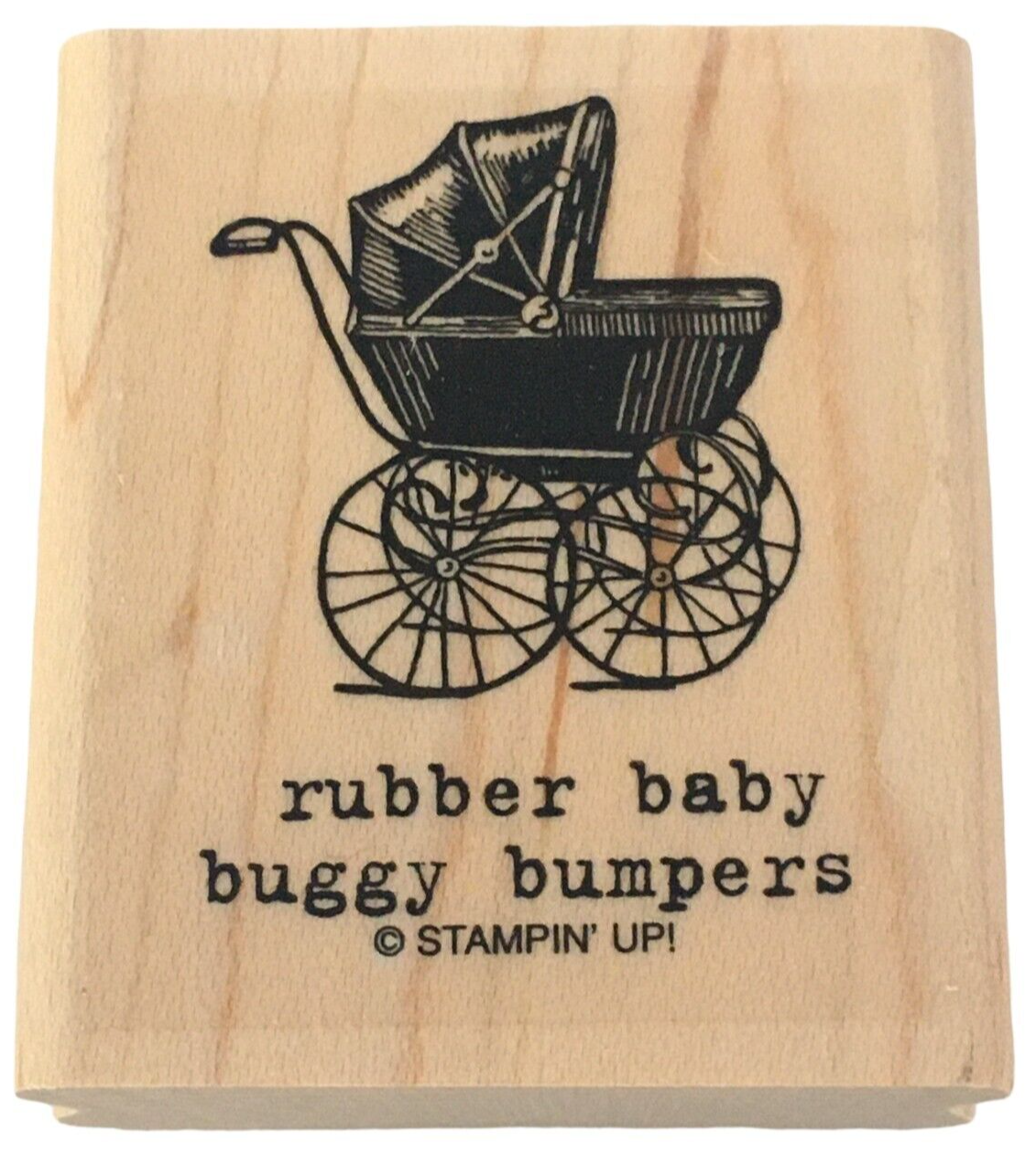Stampin Up Stamp Rubber Baby Bumpers Old Fashioned Carriage Stroller