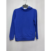 Z By Zella Girls Hoodie Sweatshirt Blue Solid Pocket V Neck Long Sleeve L New - £14.55 GBP