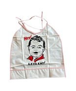 Vintage Gerber Vinyl Baby Face Style Bib Catch-all Pocket  Hey! Let&#39;s Ea... - $183.45 MXN