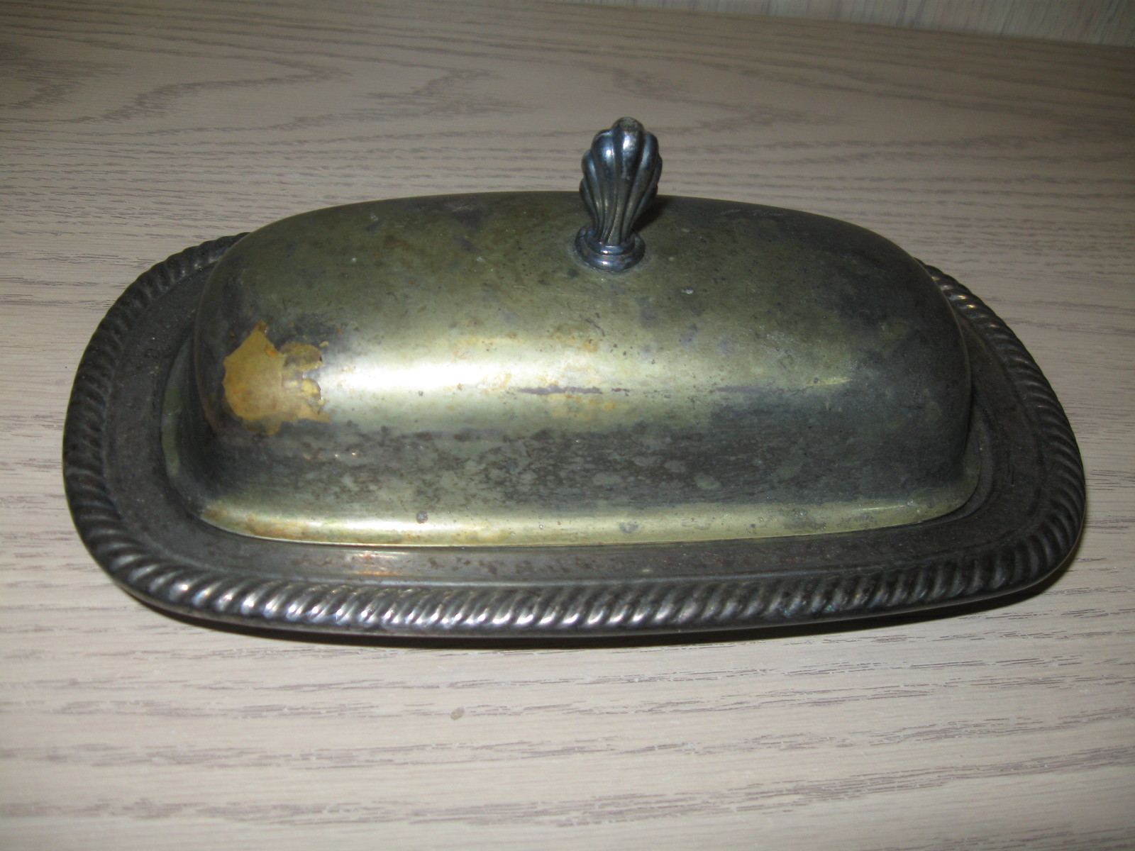 International Silver Co Silver Plate Butter Dish with Lid No Glass Insert - $9.95