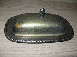 International Silver Co Silver Plate Butter Dish with Lid No Glass Insert - £7.82 GBP