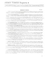 ARMY TIMES REPORTS May 1953 2-page newsletter - $13.58 CAD