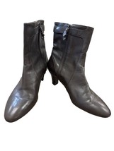 Cole Haan Womens Gray Leather Heeled Ankle Boots Size 7B SKU 6868 - $24.54