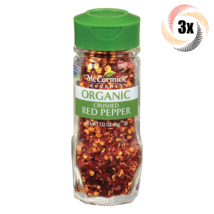 3x Shakers McCormick Gourmet Organic Crushed Red Pepper Seasoning | 1.12oz - £18.80 GBP