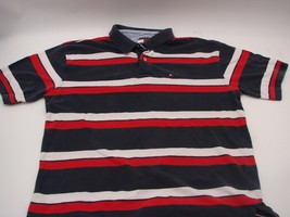 Vintage Tommy Hilfiger Colorblock Striped S/S Mens Polo Shirt Extra Larg... - £8.68 GBP