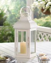 White Gable Lantern - Medium - £45.20 GBP