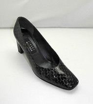 Stuart Weitzman Black Embossed Reptile Patent Leather Pumps/Heels-Women&#39;s 8.5AA - £17.91 GBP